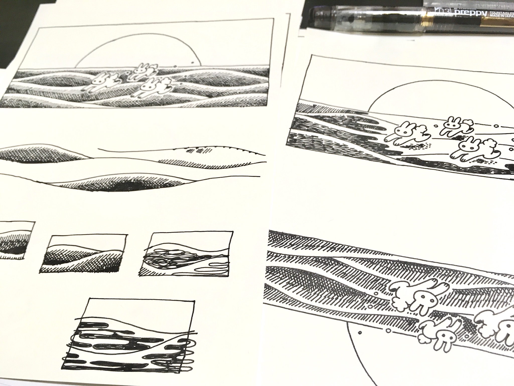 うさぎカレンダーの習作